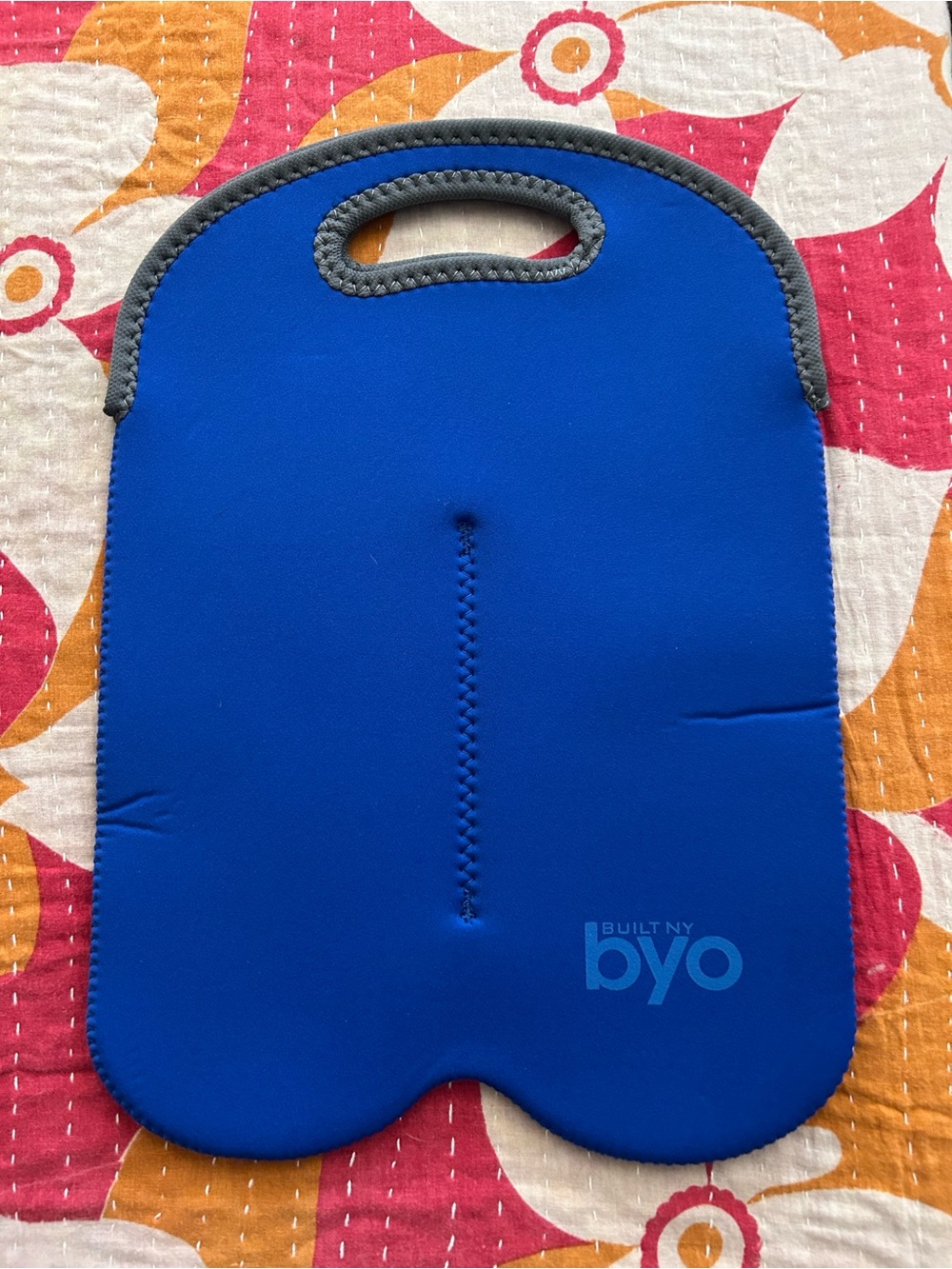 Built NY BYO Blue Neoprene Byo Wine Bottle Tote
